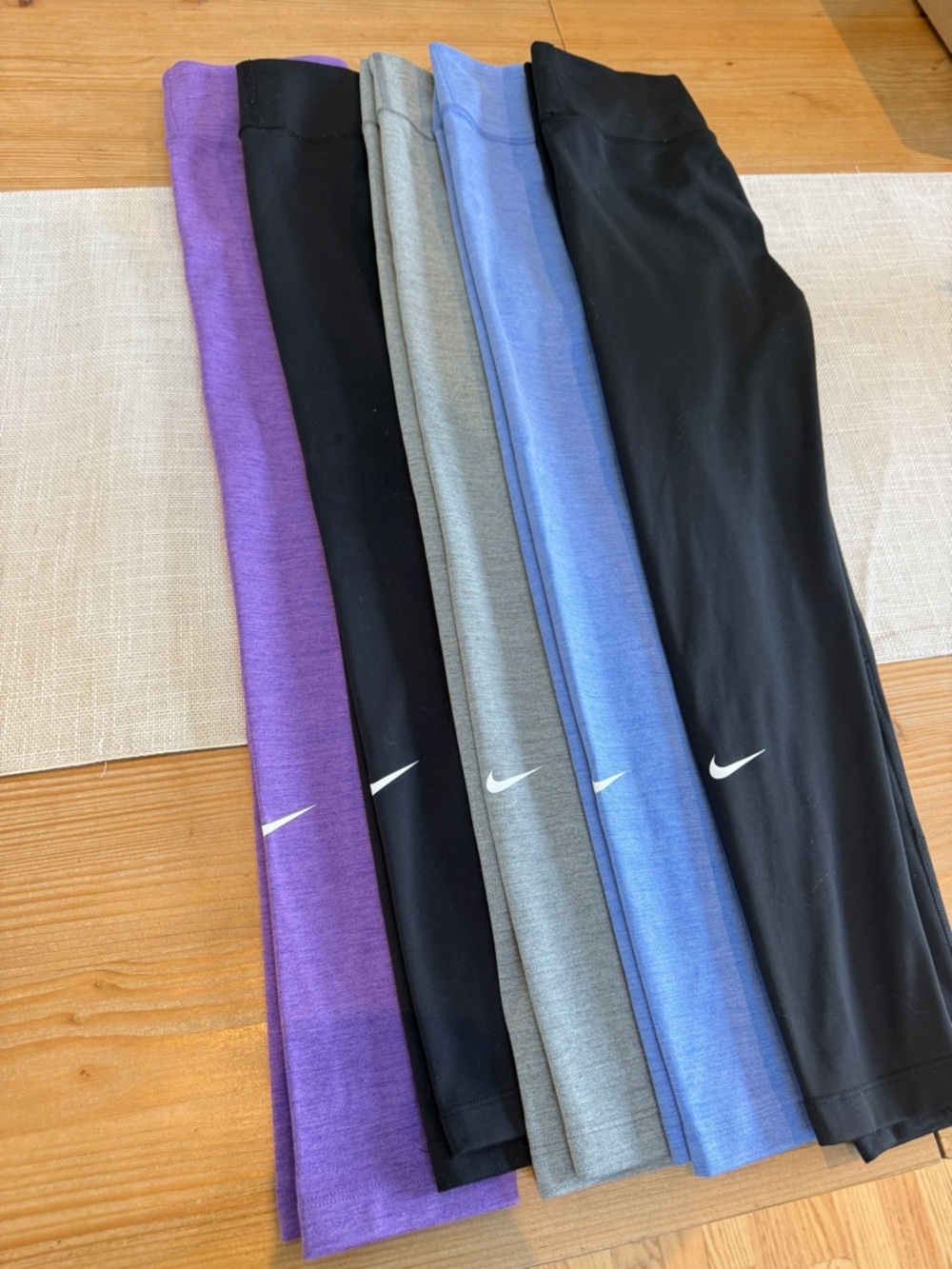 Nike Kids Leggings Pack - Purple, Black, Gray, Blue